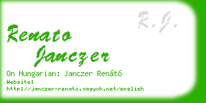 renato janczer business card