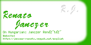 renato janczer business card